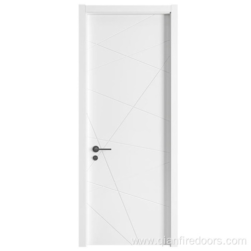 Modern fire rated door white PVC interior door